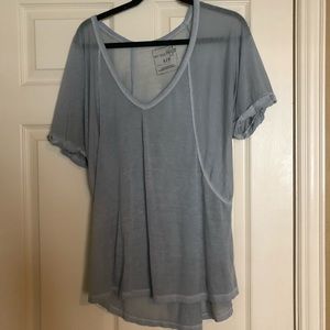 Thin blue grey T-shirt top